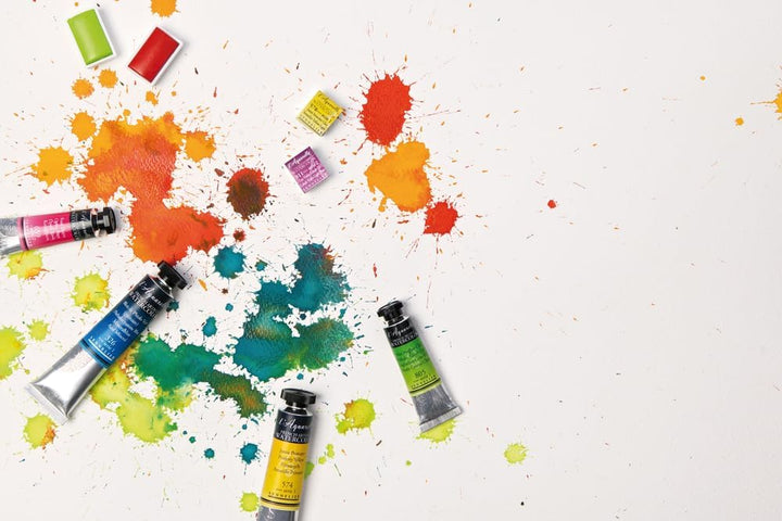 Sennelier - Aquarellfarbe - Set mit 24 halben Naepfchen 1 Stück (1er Pack) beige, 1 Stück (1er Pack)