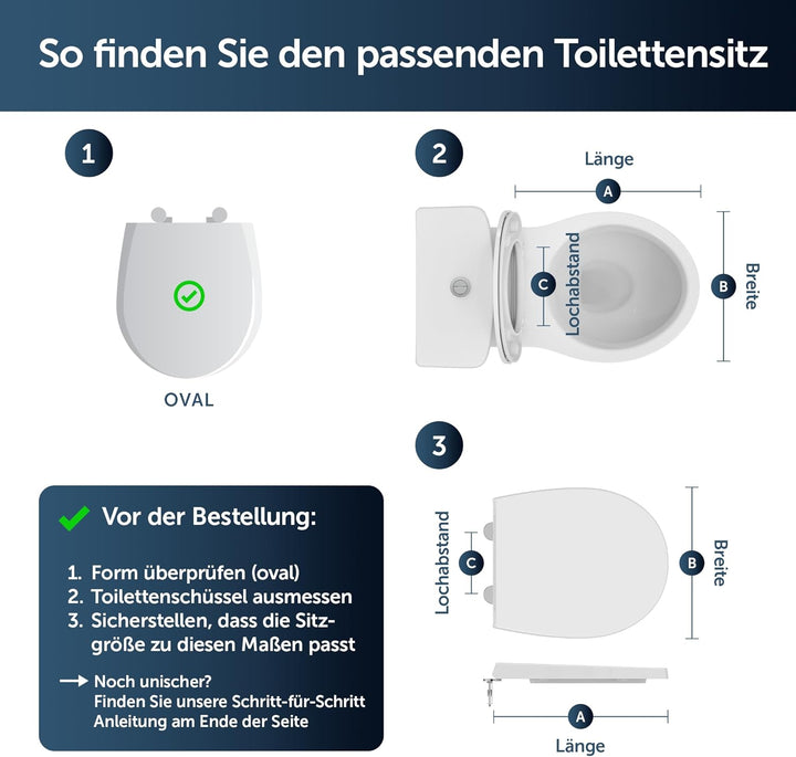 Ideal Standard Universal WC-Sitz mit Absenkautomatik (Softclose), Abnehmbarer Toilettensitz in ovale