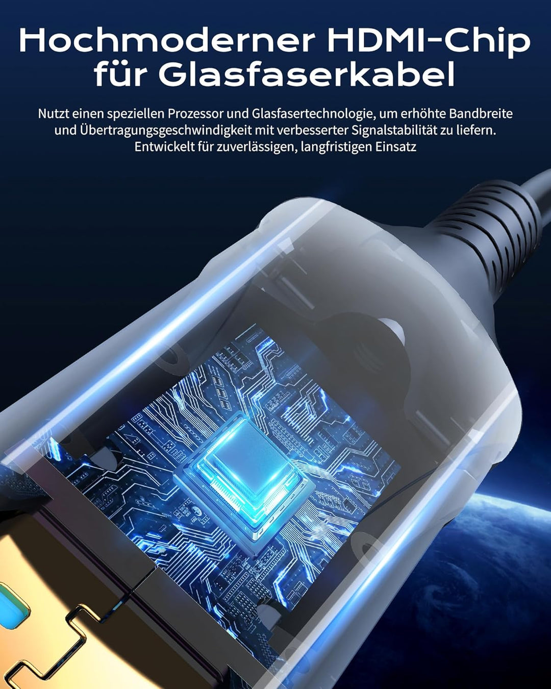 HDMI Glasfaser kabel 15m 8K - 48Gbps High Speed HDMI Kabel Unterstützung 8K 60Hz, 4K120Hz, HDCP 2.2&
