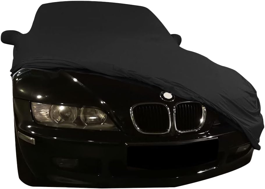 Indoor Autoabdeckung kompatibel mit BMW Z3 Cabrio mit Spiegeltaschen SUPER Soft Stretch