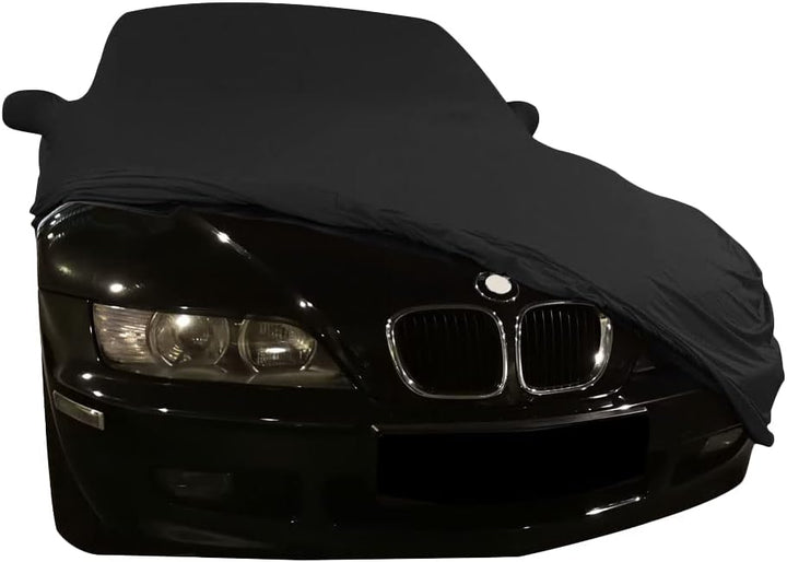 Indoor Autoabdeckung kompatibel mit BMW Z3 Cabrio mit Spiegeltaschen SUPER Soft Stretch