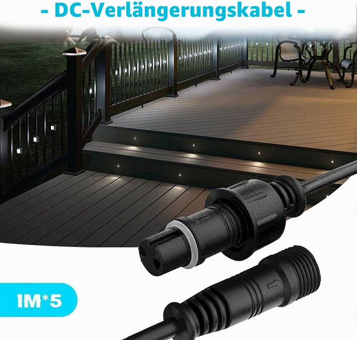 Arotelicht 5 pcs Set 1M 2Pin Verlängerungskabel für einfarbige LED Leuchten,IP67 wasserdicht Verläng