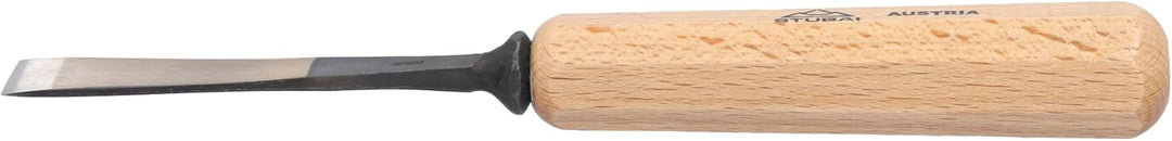 STUBAI Stemmeisen Stechbeitel Serie 52 - Form 1 | Gerades Balleisen 22 mm, mit Holzgriff, für glatte