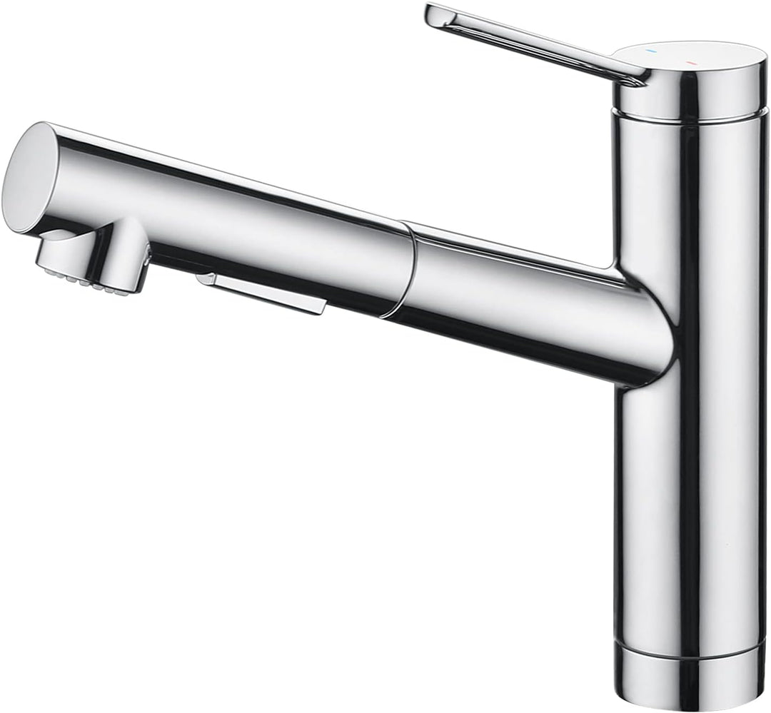 CREA Wasserhahn Küche, Küchenarmatur mit Ausziehbarer Brause, Spültischarmatur Küche mit 2 Strahlart