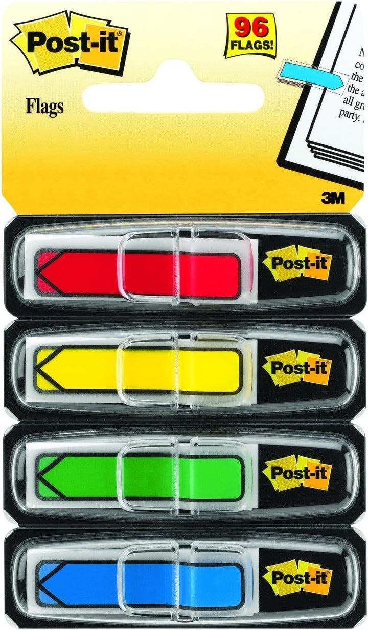 Post-it 683-4+2 Index Mini Promotion (11,9 x 43,2 mm, 24 x 35 Haftstreifen) rot, blau, gelb, grün &
