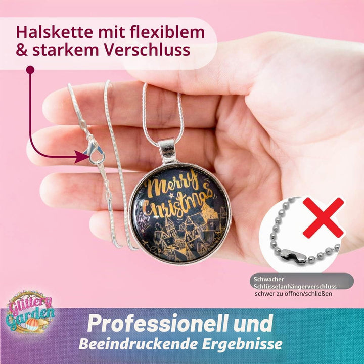 Mädchen Schmuckherstellung Kit. DIY Halskette Anhänger und Armband Bastelset mit Glasperlen & Charms