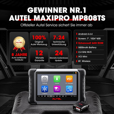 Autel MaxiPRO MP808S-TS Auto Scanner: 2023 Aktualisiert von MaxiCOM MK808TS, MaxiSYS MS906 mit TPMS,