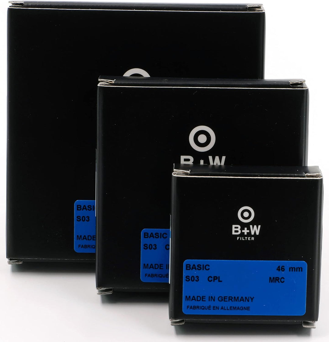 B+W Polarisationsfiter Zirkular - S03 Basic Line - 77 mm, MRC 16x, Grip-Drehring, für Weitwinkel- bi