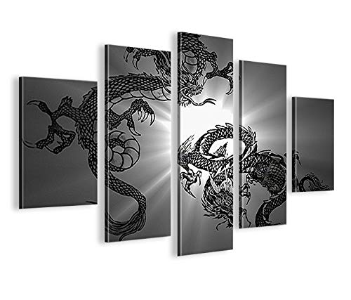 islandburner Bild Bilder auf Leinwand Dragons MF XXL Poster Leinwandbild Wandbild Art up Your Life ®