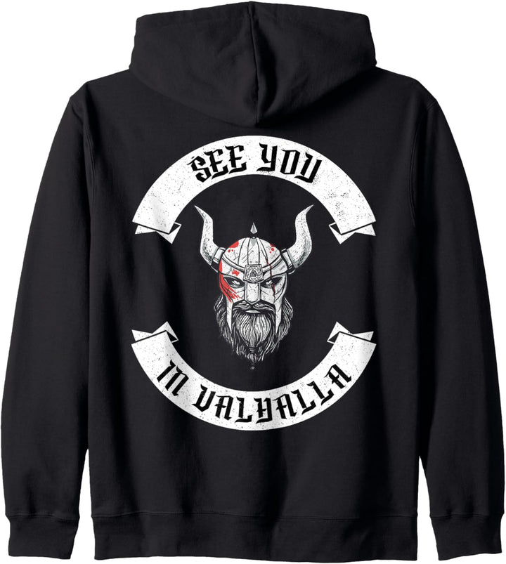 See You In Valhalla Wikinger Berserker Krieger Valhalla Kapuzenjacke
