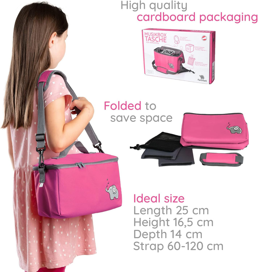 fantifant SPEZIALEDITION Musikbox Tasche für Toniebox [ + Netzbeutel für Tonie Aufbewahrung ] Flexib
