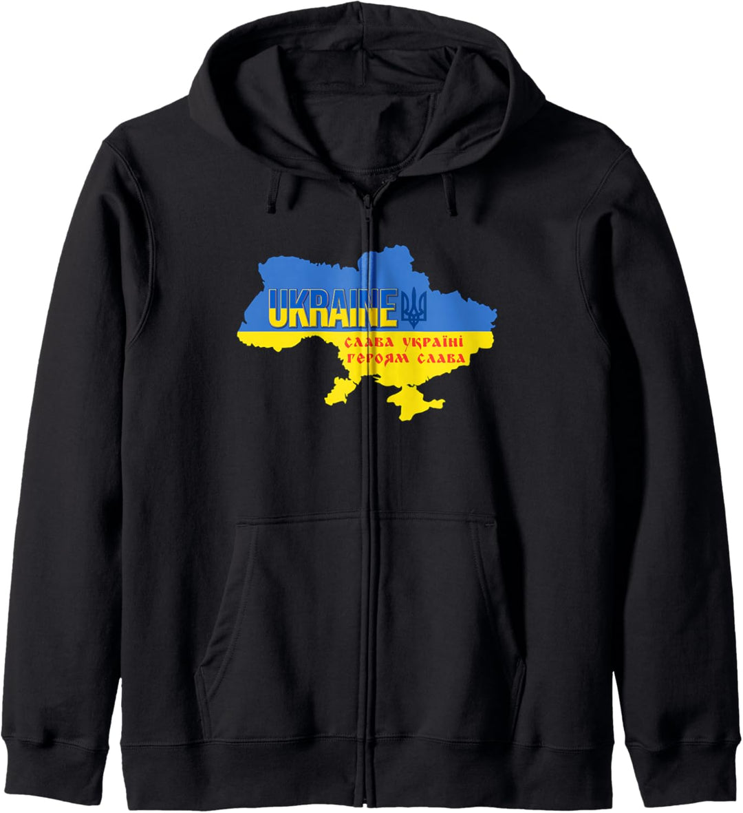 Eine ukrainische Landkarte Land Ukraine Kapuzenjacke