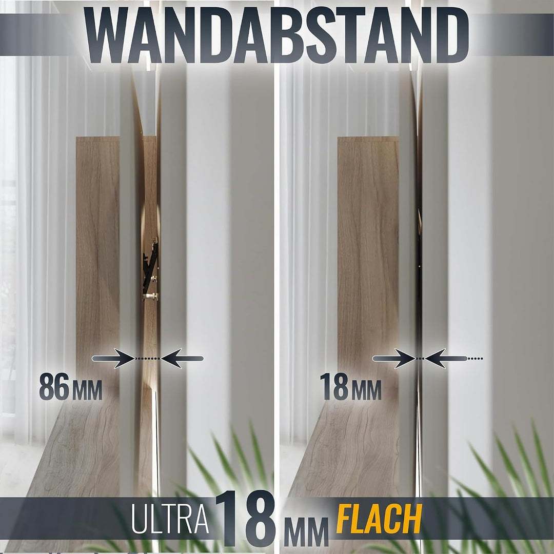 RICOO No Gap TV Wandhalterung Fernseher Halterung SQ75 für Samsung Q7/Q8/Q9 QLED 75 Zoll flach &amp; Ult