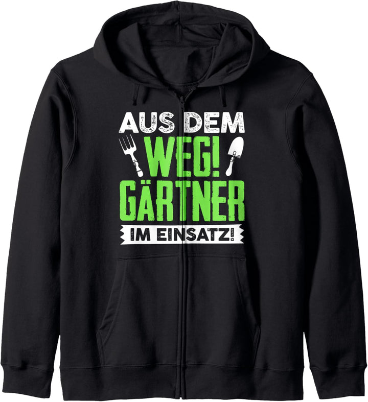 Gartenarbeit Aus dem Weg Gärtner im Einsatz! Hobbygärtner Kapuzenjacke