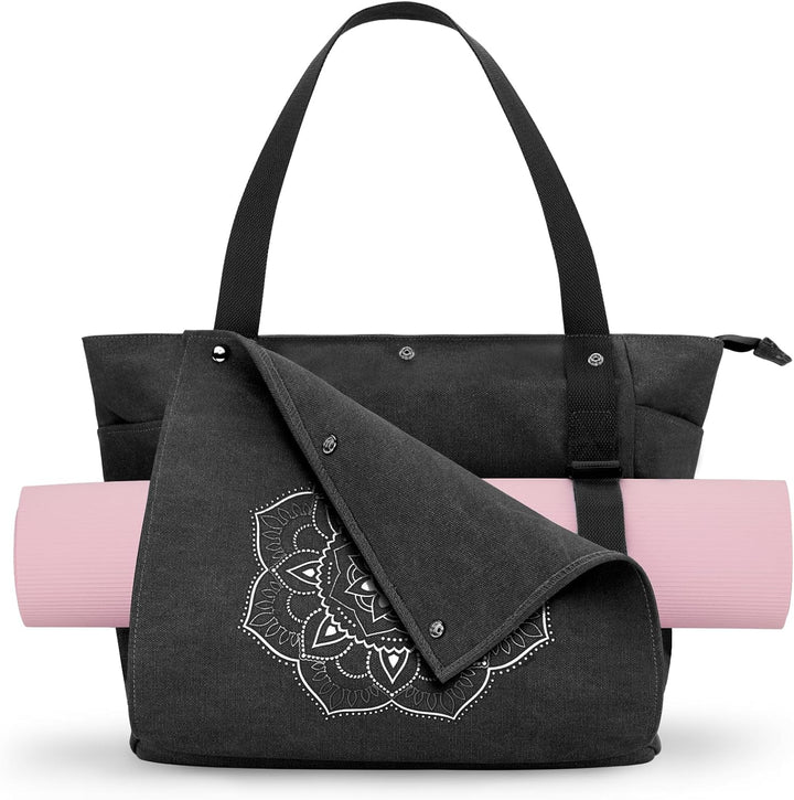 Gonex Yogatasche, Yogamatte Tasche mit Mehreren Taschen für Damen und Herren, Canvas wasserdichte To