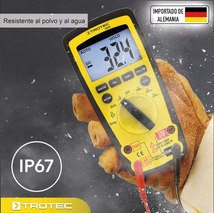 TROTEC BE50 Digital-Multimeter Voltmeter Messgerät, BE50