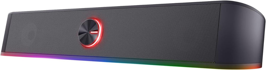 Trust Gaming Stereo Soundbar mit RGB Beleuchtung GXT 619 Thorne - Computer Boxen, 2.0 Lautsprecher m