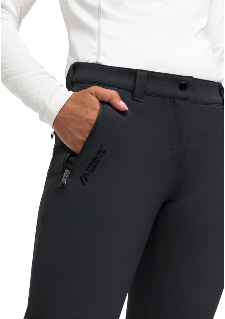 Maier Sports Helga Slim, Warme Damen Wanderhose, Wasserabweisende Outdoorhose für Trekking &amp; Hiking,