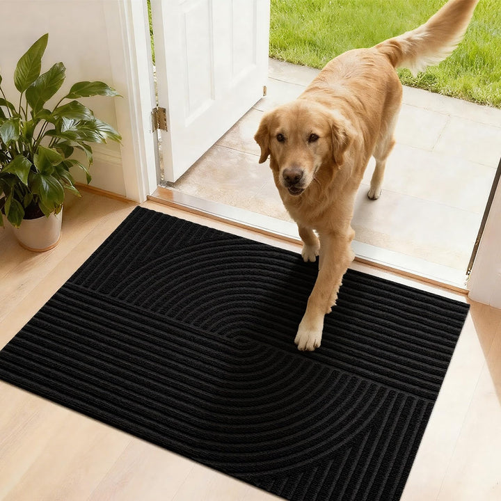 FEOMOS Schmutzfangmatte Innen Aussen 50x80cm, rutschfeste Fussmatte mit Saugkraft, Fussmatte Waschba