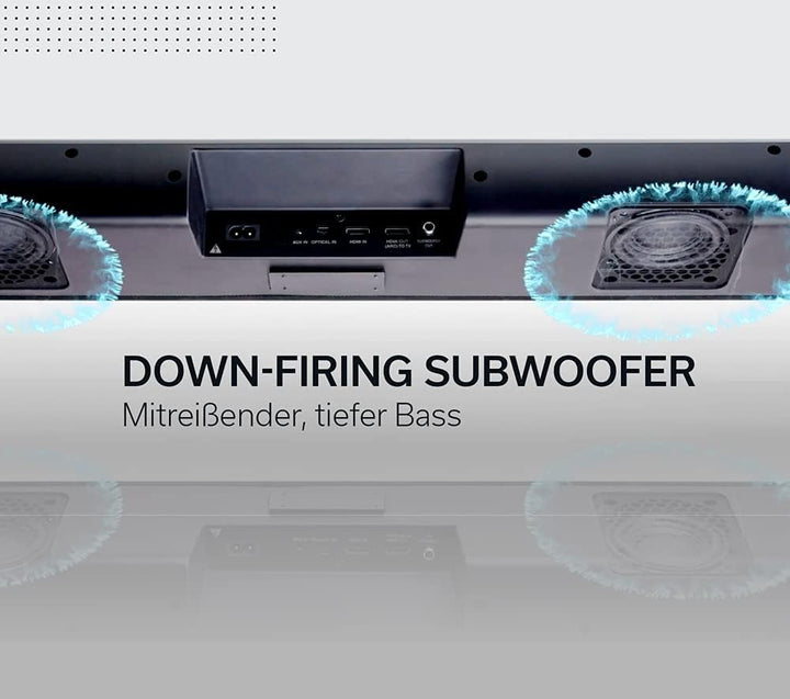 Denon DHT-S216 2.1 TV Soundbar mit integriertem Subwoofer, Bluetooth, HMDI ARC, 4K UHD, Dolby Digita