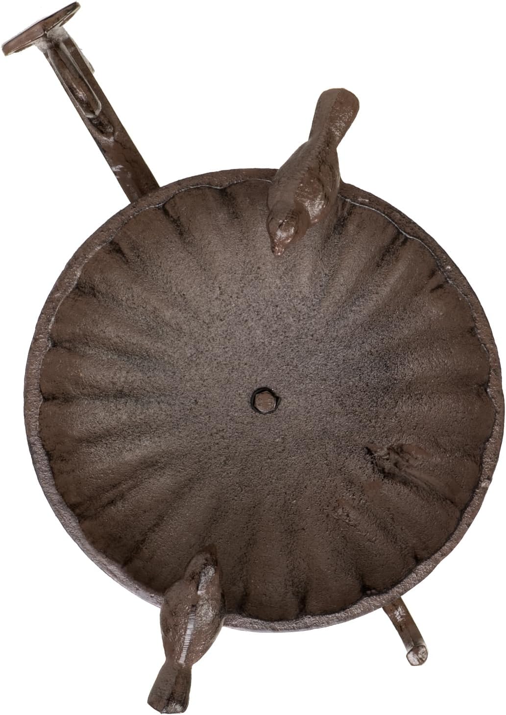 Moritz Vogeltränke Vogelbad Wandmontage hängend braun mit Zwei Vögeln auf der Schale 31cm Haken für