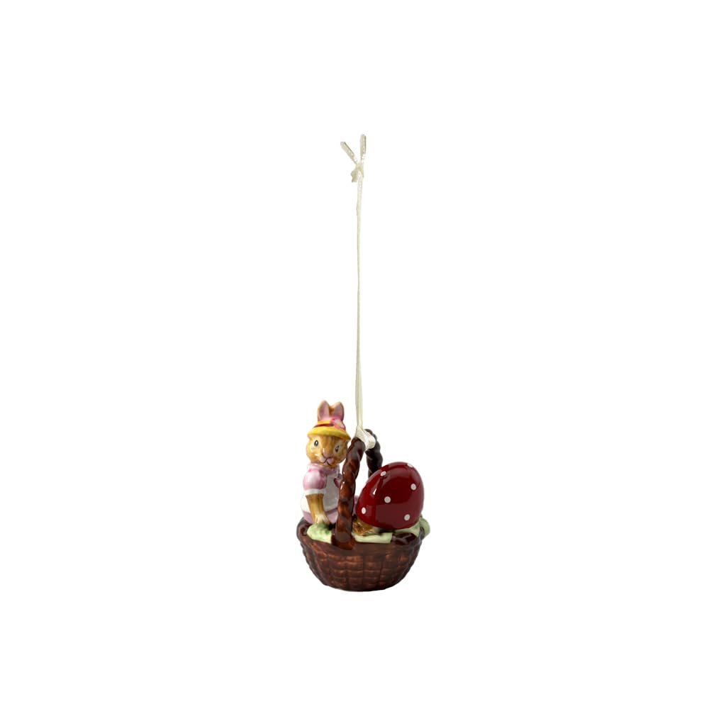 Villeroy &amp; Boch Bunny Tales Ornament in Korb-Form Anna, Porzellan, Bunt, Hase Anna Landhaus &amp; Rustik