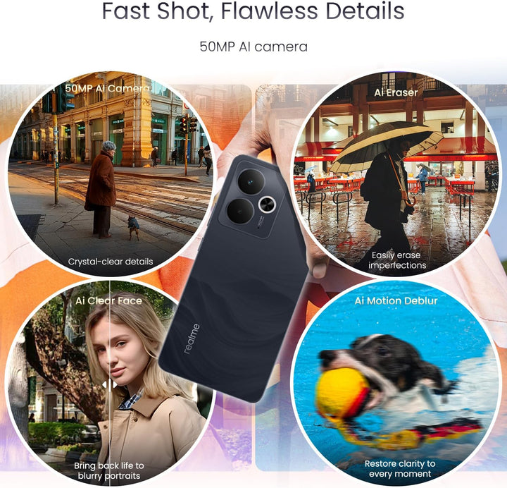 realme 14T 5G Smartphone 8+256GB,Obsidian Black, 6,67 Zoll Bildschirm, 120Hz Display, 5130mAh Akku,