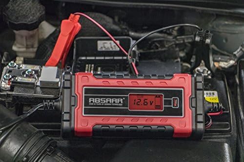 Absaar 158003 Batterieladegerät AB-PRO 8 12/24V, Rot/Schwarz 12/24V AB-PRO 8, 12/24V AB-PRO 8