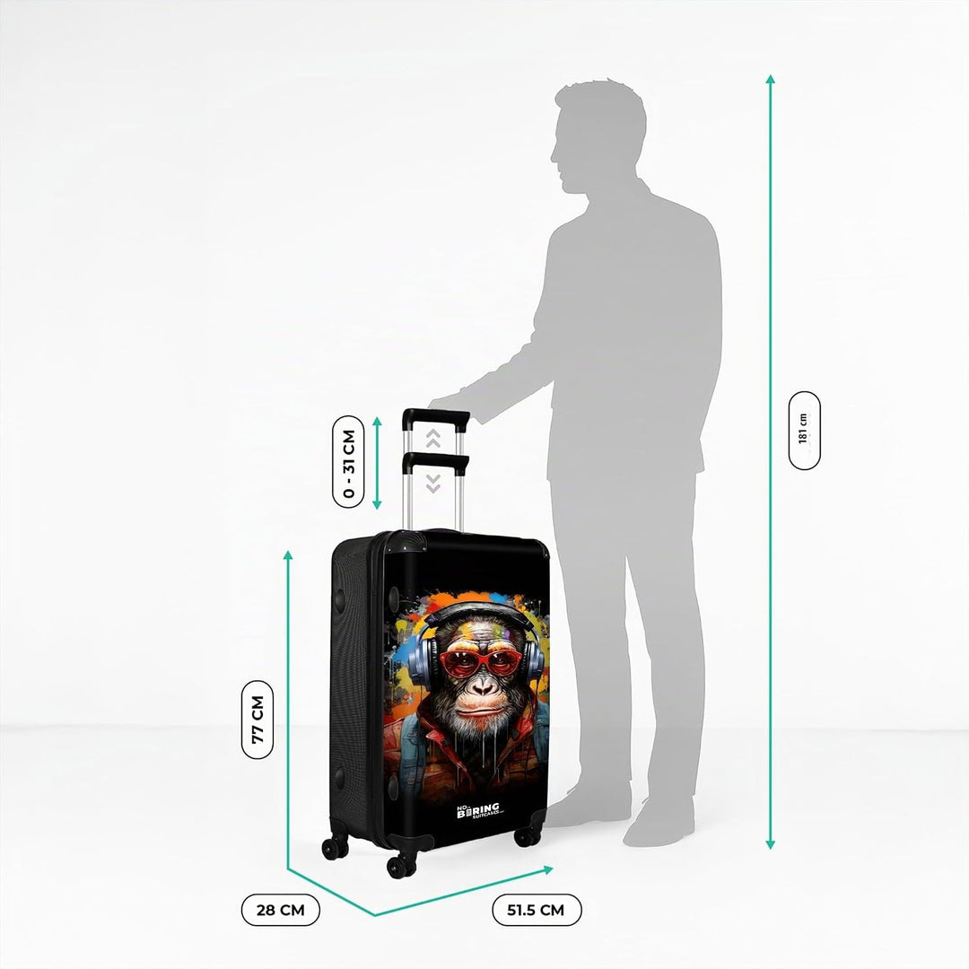 Koffer XL Gross 77x51.5x28 cm Reisekoffer mit Rollen Leicht Trolley grosser Hartschalenkoffer Rollko