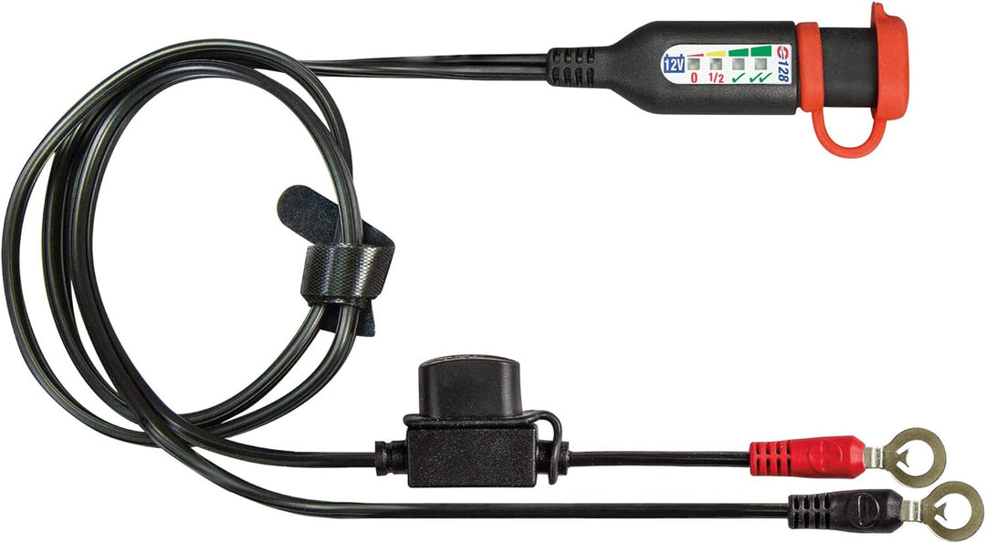 OptiMate TecMate Monitor O-128, Permanente Batterieleitung mit integriertem Batteriestatus-/Ladesyst