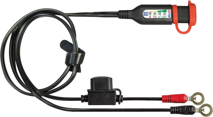 OptiMate TecMate Monitor O-128, Permanente Batterieleitung mit integriertem Batteriestatus-/Ladesyst