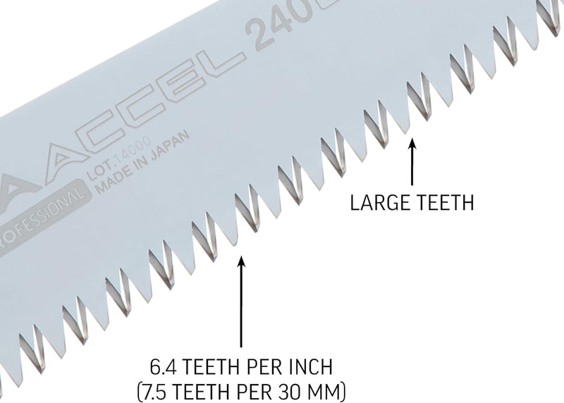 Silky Ultra Accel Straight 240mm Allround-Klappsäge zur allgemeinen Holzbearbeitung, Ultra Accel Str