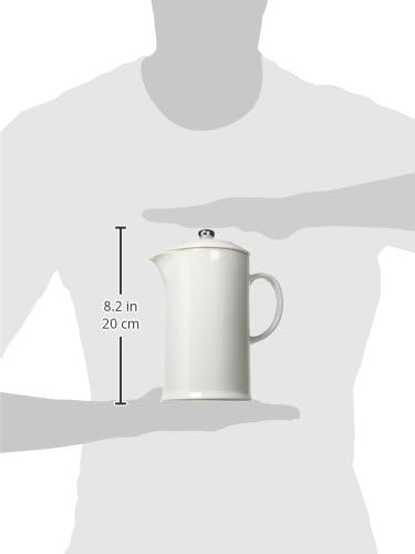 Le Creuset Französische Presse aus Steingut, 625 ml 27 oz weiss, 27 oz Weiss