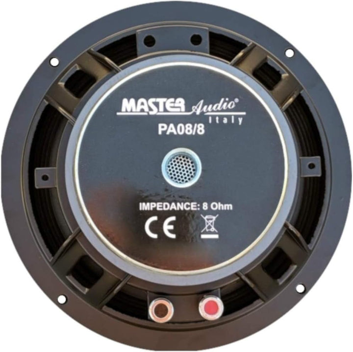 1 MASTER AUDIO PA08/8 Lautsprecher tieftöner 20,00 cm 200 mm 8" 240 watt rms 480 watt max impedanz 8