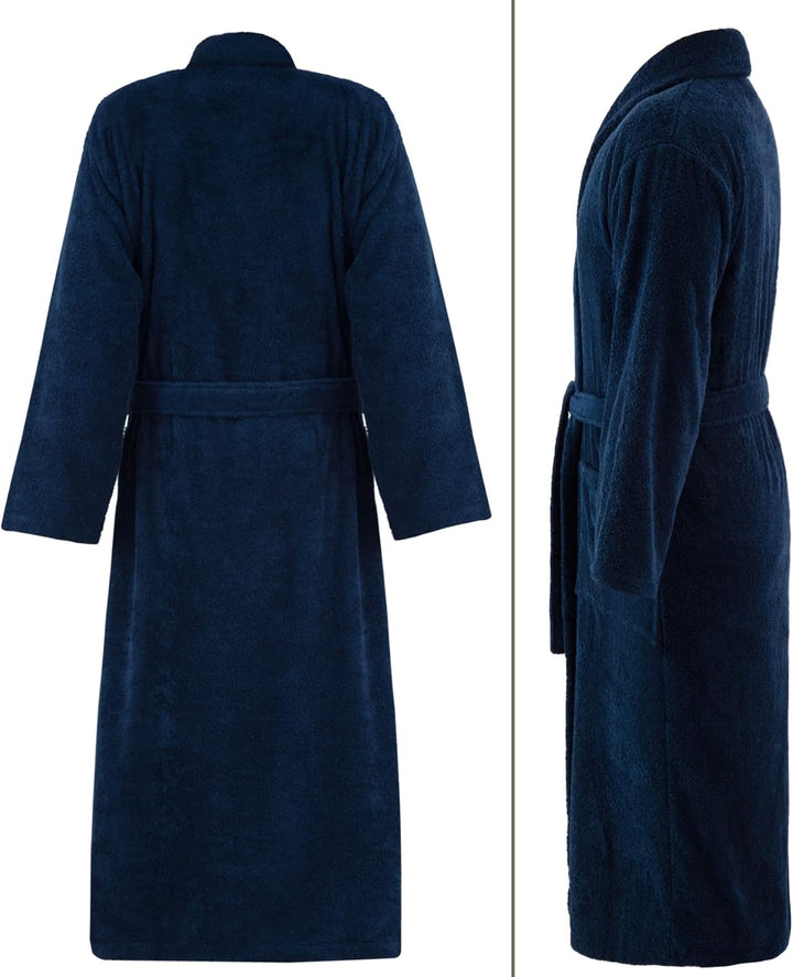 PandaHome Bademantel Damen und Herren aus 100% Baumwolle, Morgenmantel Frottee Kuschel, Saunamantel