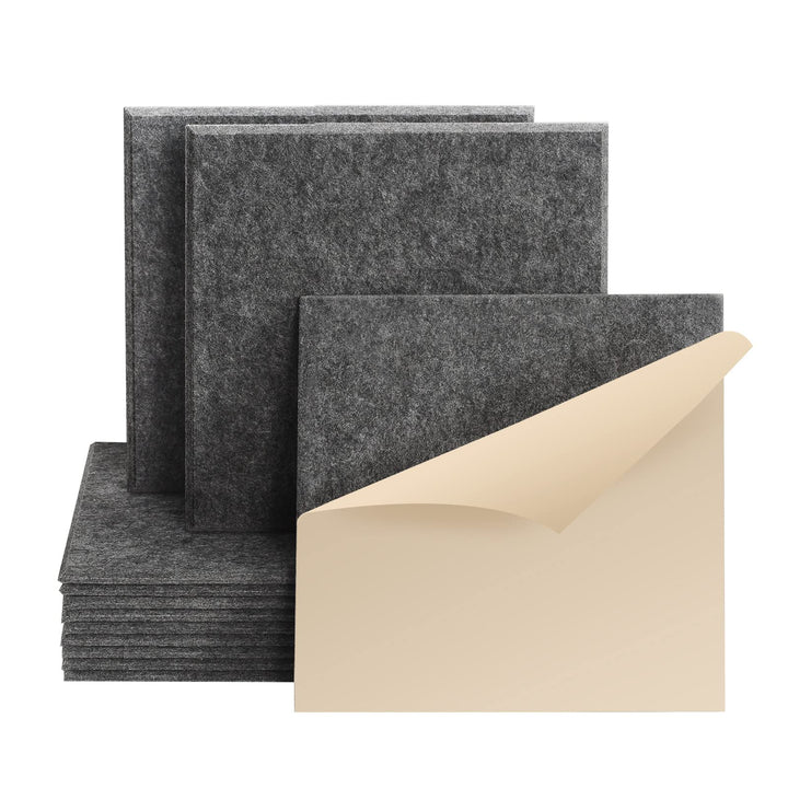 Rdutuok 12 Stück Selbstklebend Akustikplatten,30 x 30 x 1 cm Akustik Absorber Akustik Panel für Tons