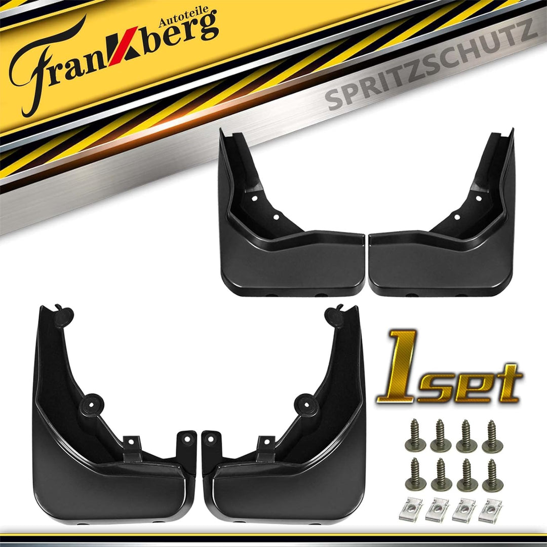 Frankberg 4X Spritzschutz Schmutzfänger Vorne Hinten Kompatibel mit E-Klasse W212 Limousine 2014-201