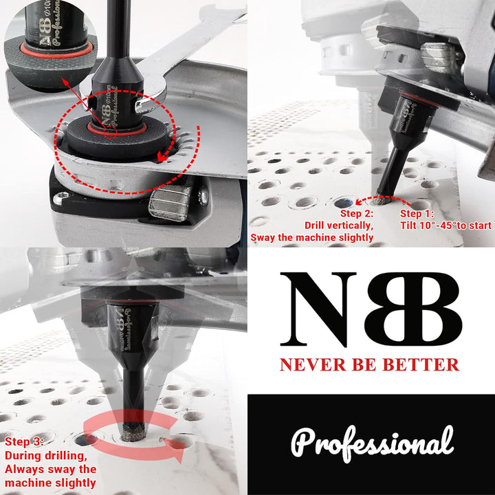 6pcs NBB vakuumgelötete Diamant lochsäge mit M14 zum professionellen Trocken- oder Nass bohren auf h