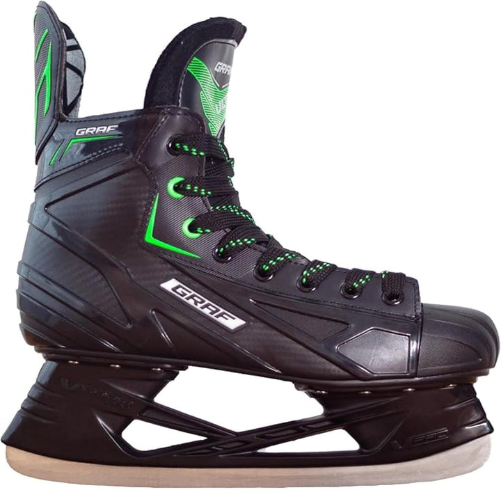 GRAF Eishockes-Schlittschuhe Ultra G875 Green Edition Venom PRO Black Schlittschuh 40 EU Schwarz Grü
