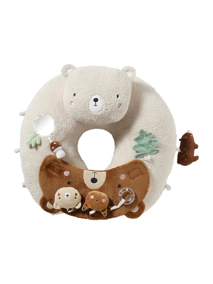 VERTBAUDET Baby Activity-Kissen wollweiss/grüner wald, wollweiss/grüner wald