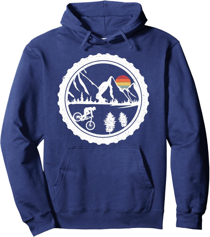 MTB Downhill Vintage Geschenk Retro Pullover Hoodie