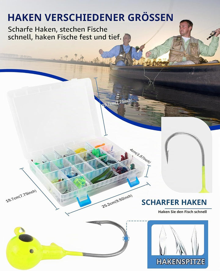 Fischköder Kunstköder Set, Angelköder Meer Wobbler Gummifisch Minnow Crankbait Barsch Forelle Hecht
