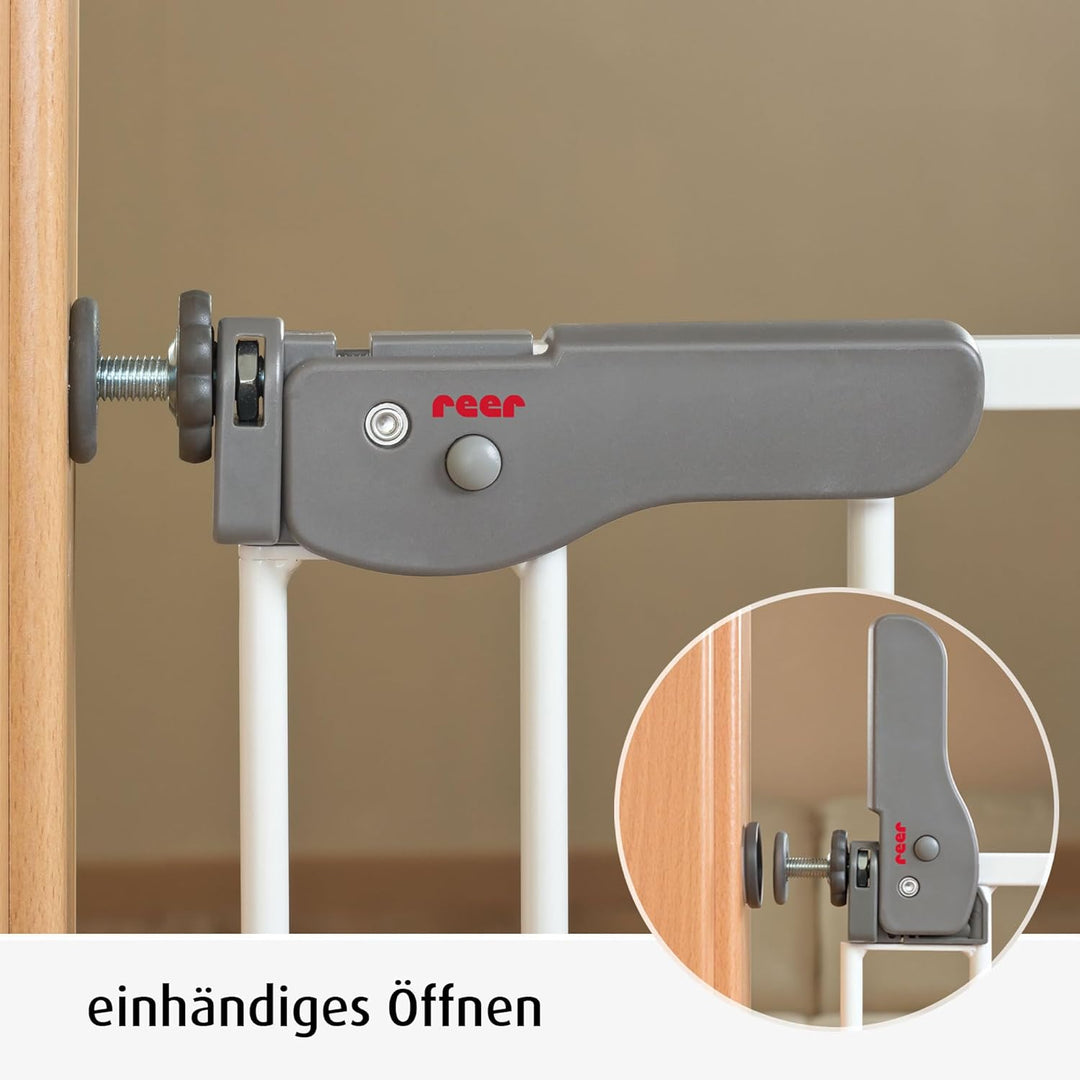reer Türgitter und Treppengitter Advanced zum Schrauben, stabiler Halt, Durchgangsbreite 75-110cm