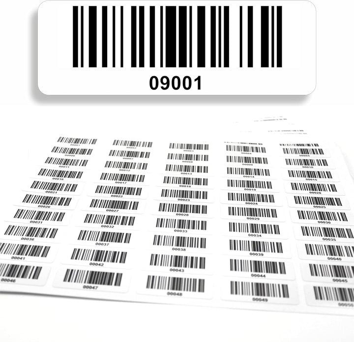 beihaasnatuerlich Barcodeetiketten 9001-10000 fortlaufend 5-stellig DGUV Prüfung Barcode Etiketten 1