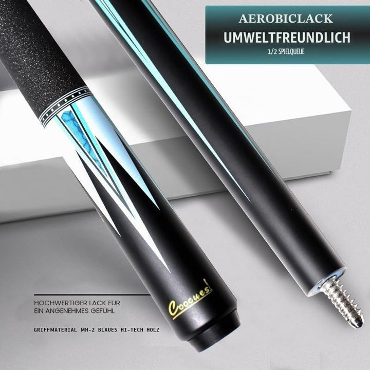 Billardqueuestab, professioneller Billardqueue mit Aufkleber-Design, schwarzer Kohlefaser-Billardque