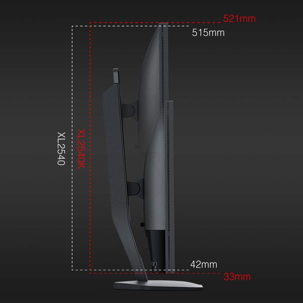 BenQ ZOWIE XL2540K 24,5 Zoll 240 Hz Gaming-Monitor | Kompakter Sockel | Flexible Höhen- und Neigungs