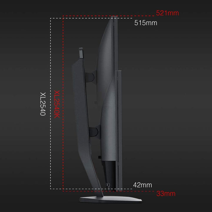 BenQ ZOWIE XL2540K 24,5 Zoll 240 Hz Gaming-Monitor | Kompakter Sockel | Flexible Höhen- und Neigungs