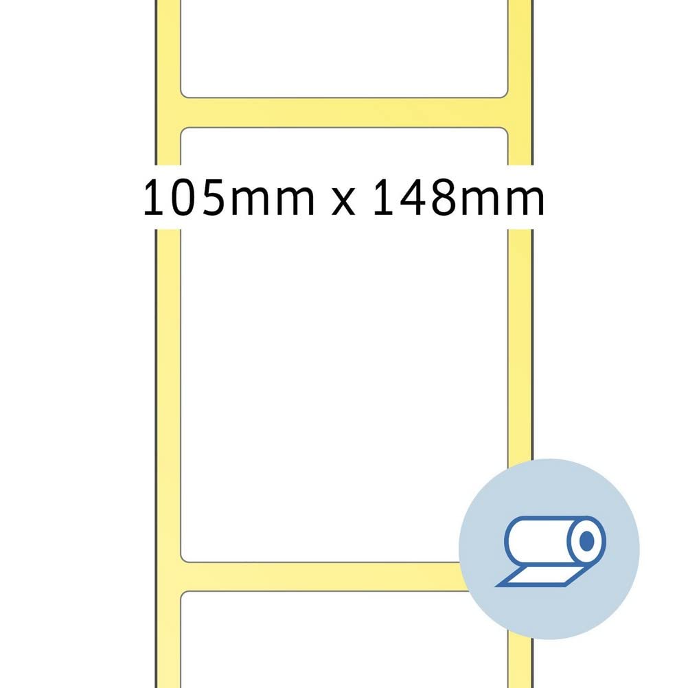 HERMA 4095 Thermodrucker Etiketten, 1000 Stück, 105 x 148,5 mm, selbstklebend, Thermotransfer Etiket
