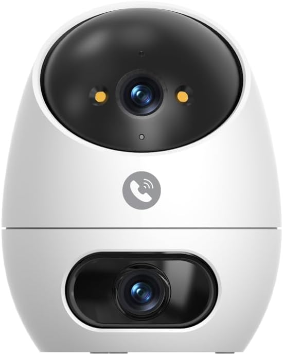 Beans View 3K+3K (5MP+5MP) Innenkamera Zwei Objektiven für Überwachung und Sicherheit, 2,4 GHz WLAN,