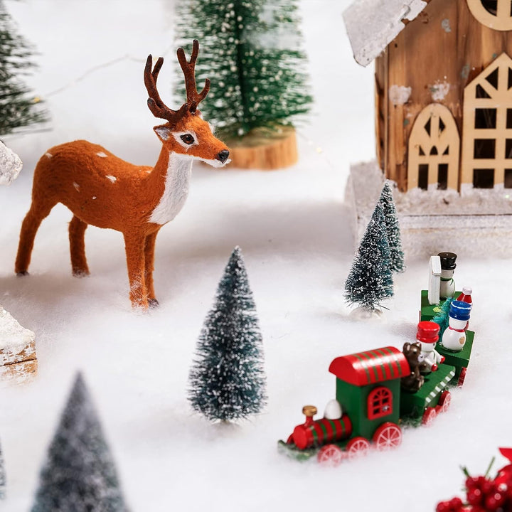 Hestya Weihnachten Schneedecken Rolle für Verschneite Dekoration Weiss Glitzer Weihnachtsdecke Kunst